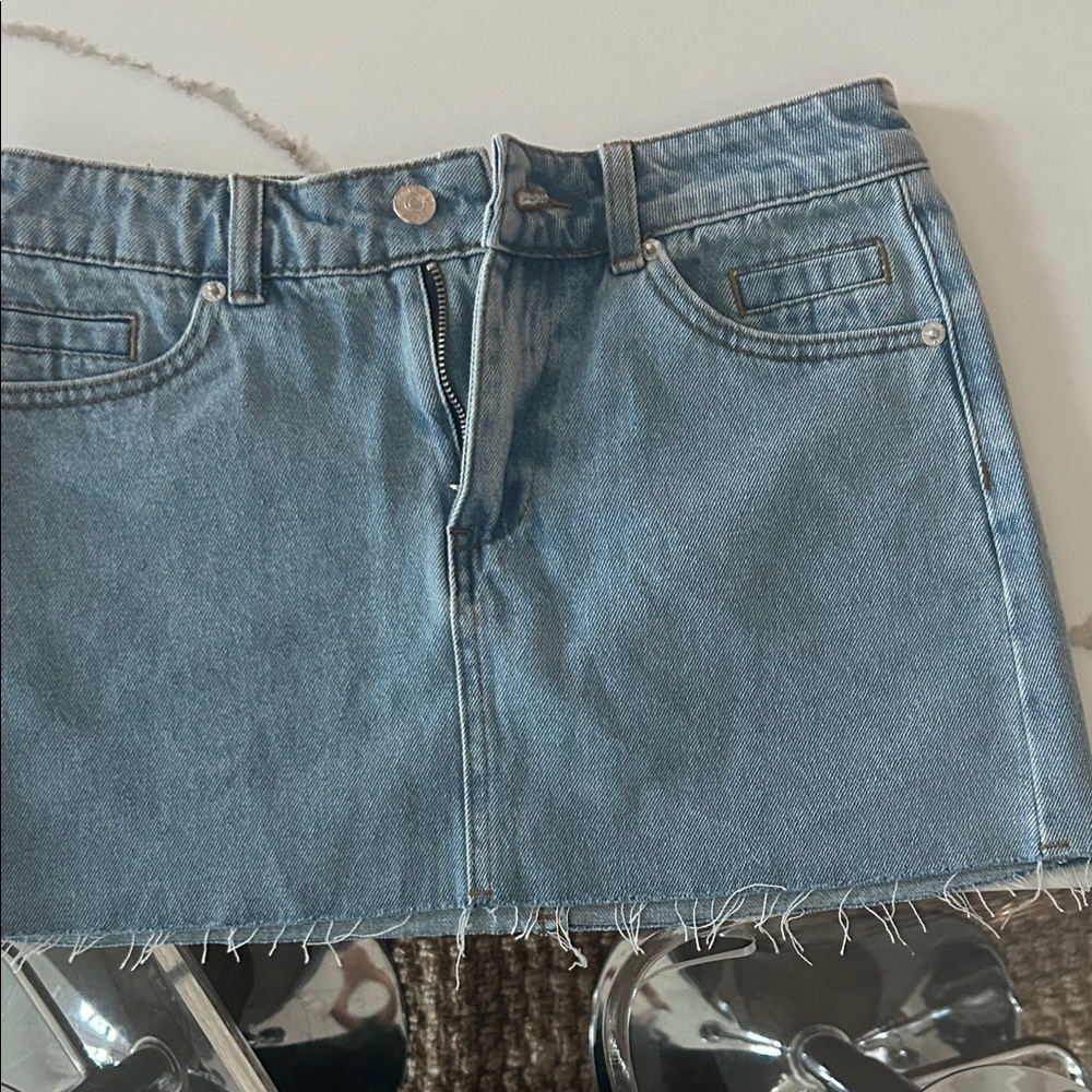 Edikted Denim Blue Pencil Skirt